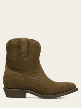 New Frye Billy Short Boot In Suede Moss Sz 9